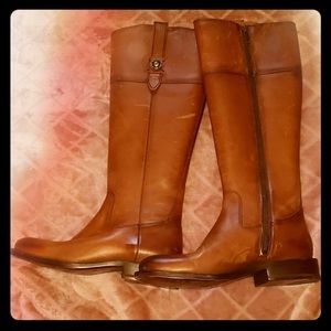 NWT Frye Jayden Button Tall Boot-Cognac
